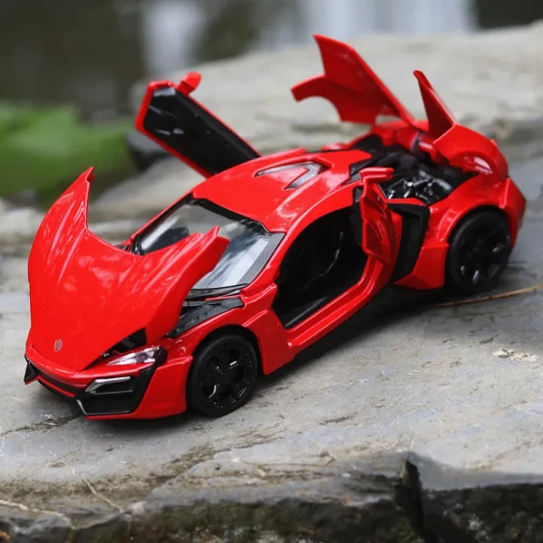 1: 32 Lykan sport Fast and Furious 7 Alloy Car Model Diecasts Toy With Sound and Light Vehicles Decoration Toys For Kids Gift - Image 5