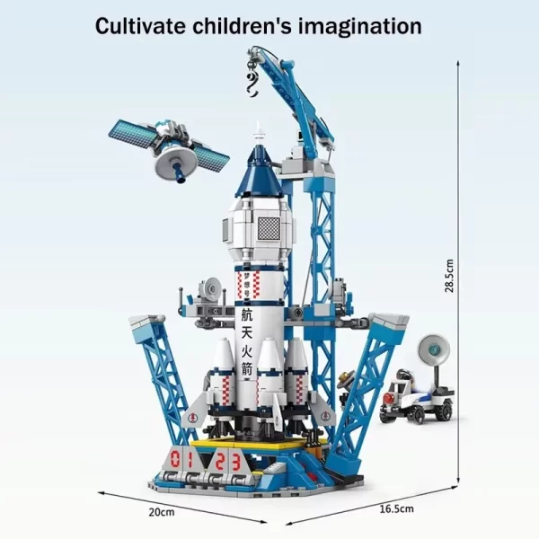 Aviation Spaceport Model Space Shuttle Rocket Launch Center Construction Building Blocks Spaceship Kids Bricks Creative Toys - Image 3