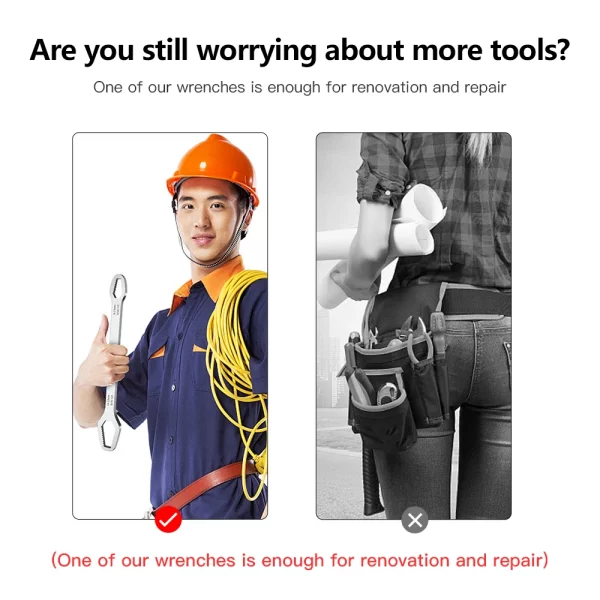 8-22mm Universal Torx Wrench Self-tightening Adjustable Glasses Wrench Board Double-head Torx Spanner Hand Tools for Factory - Image 6