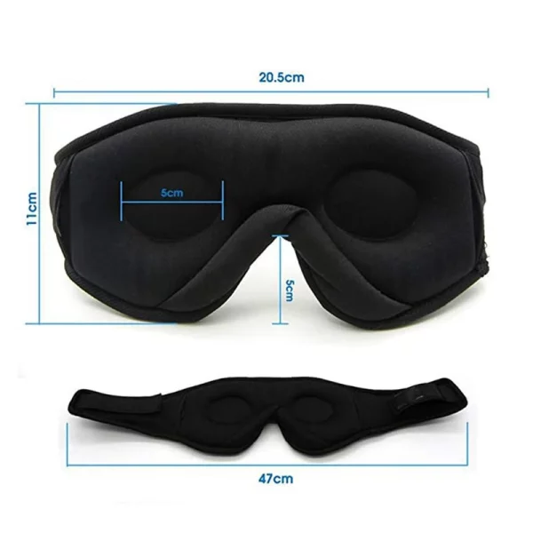 Bluetooth Sleeping Headphones 3D Eye Mask Wireless Air Travel 5.0 Headband Soft Elastic Comfortable Music Earphones - Image 6