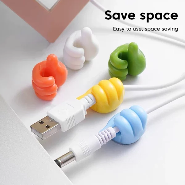 Silicone Cable Organizer Clip Holder Thumb Hooks Wire Desk Wall Hooks Storage Cable Multifunctional Protector Cable Management - Image 4