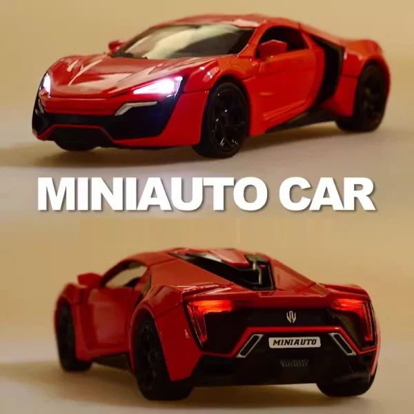 1: 32 Lykan sport Fast and Furious 7 Alloy Car Model Diecasts Toy With Sound and Light Vehicles Decoration Toys For Kids Gift - Image 2