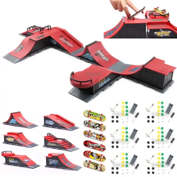 Professional Finger Skateboard DIY Skate Park Ramp Parts Tech Deck Scene Venue Combination Sets Novelty Toys Gift For Kids Child - Image 6