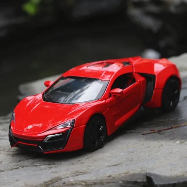 1: 32 Lykan sport Fast and Furious 7 Alloy Car Model Diecasts Toy With Sound and Light Vehicles Decoration Toys For Kids Gift - Image 4