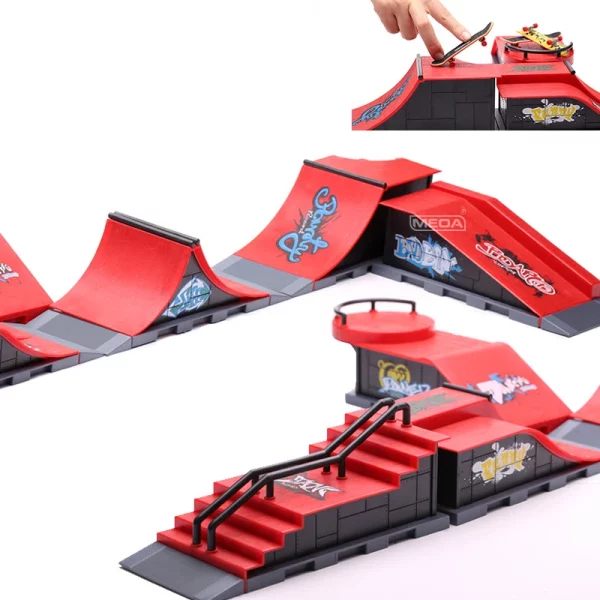 Professional Finger Skateboard DIY Skate Park Ramp Parts Tech Deck Scene Venue Combination Sets Novelty Toys Gift For Kids Child - Image 2